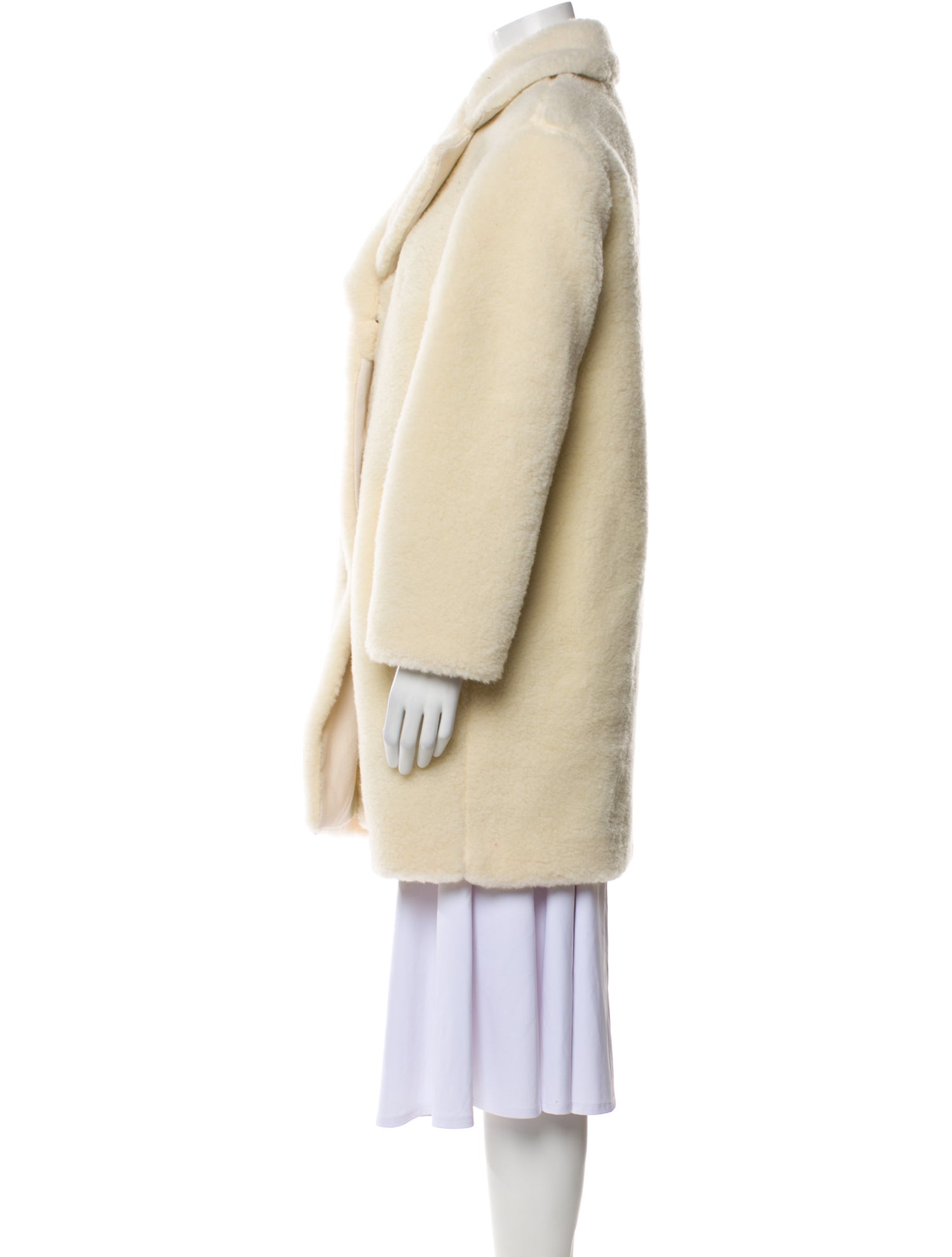 A.P.C. Wool Faux Fur Coat