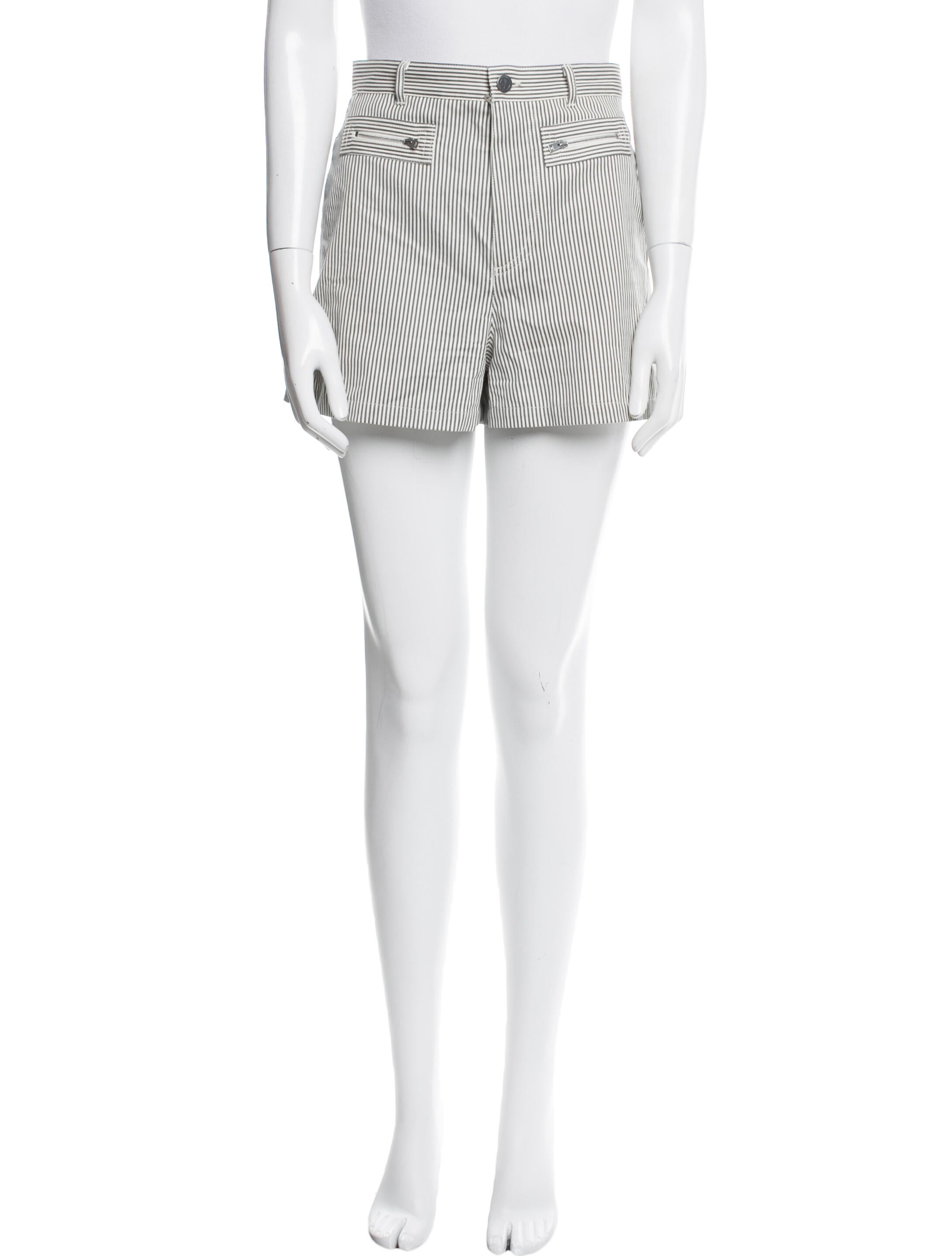 A.P.C. Striped Mini Shorts