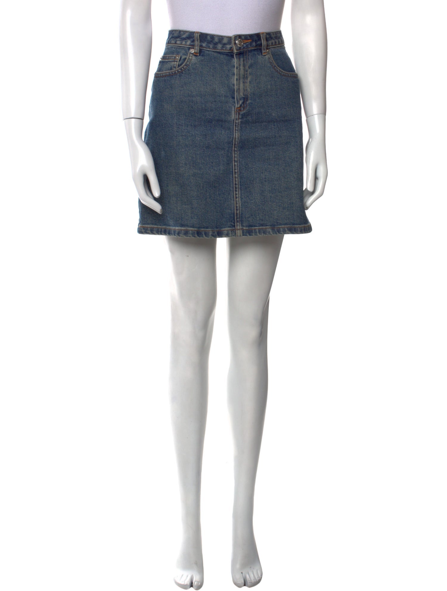 A.P.C. Whipstitch Trim Mini Skirt