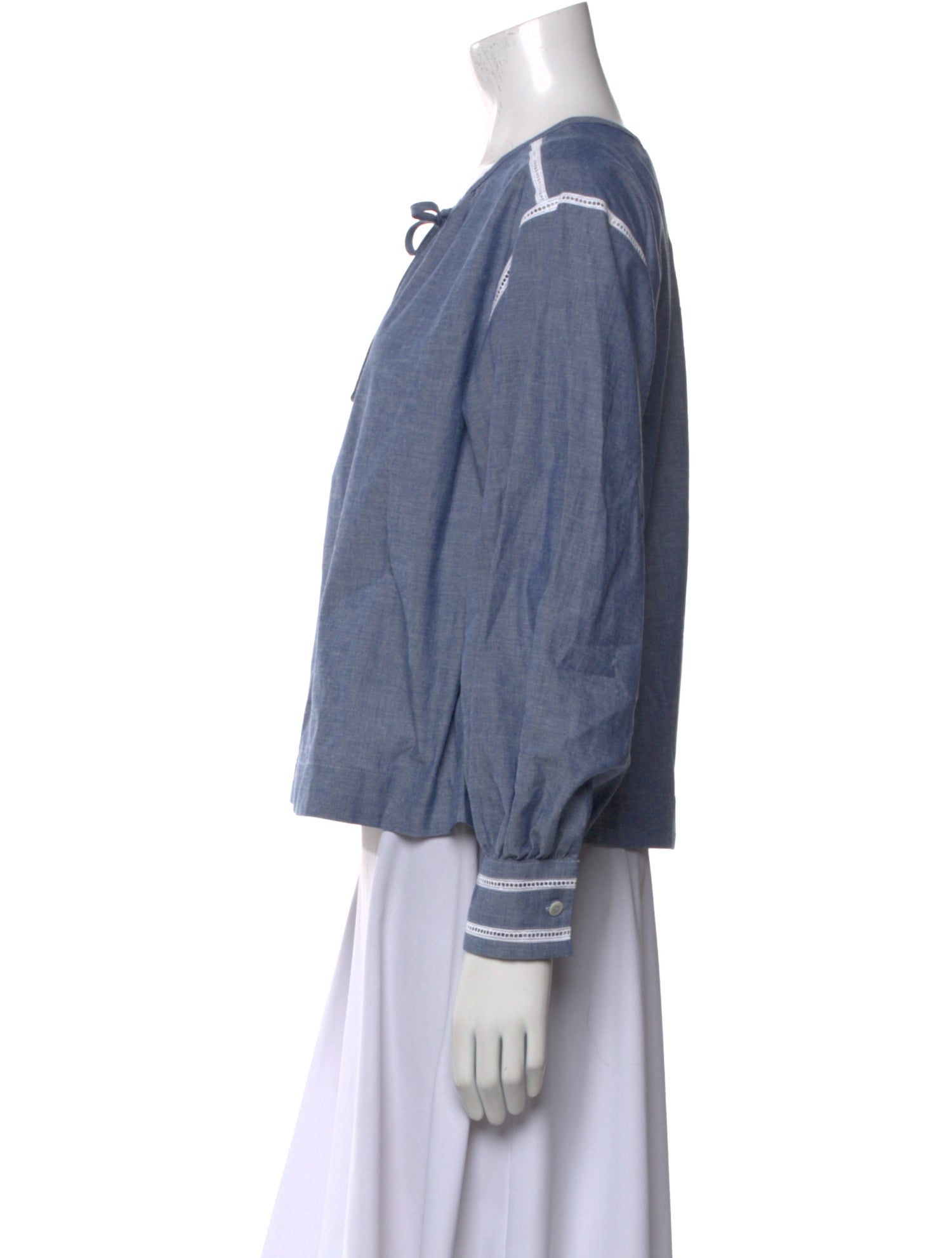 A.P.C. Tie Neck Long Sleeve Sweatshirt