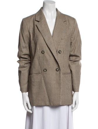 A.P.C. Virgin Wool Houndstooth Print Blazer