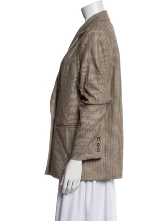 A.P.C. Virgin Wool Houndstooth Print Blazer