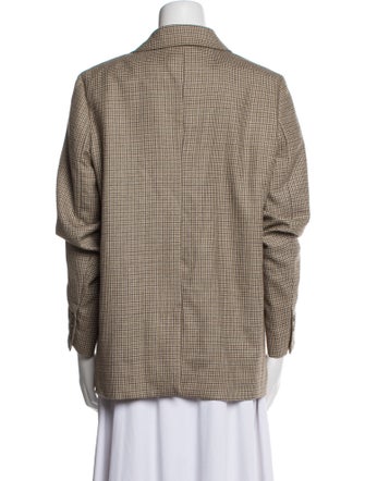 A.P.C. Virgin Wool Houndstooth Print Blazer