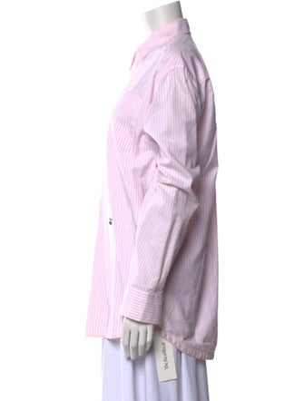 A.P.C. Striped Long Sleeve Button-Up Top