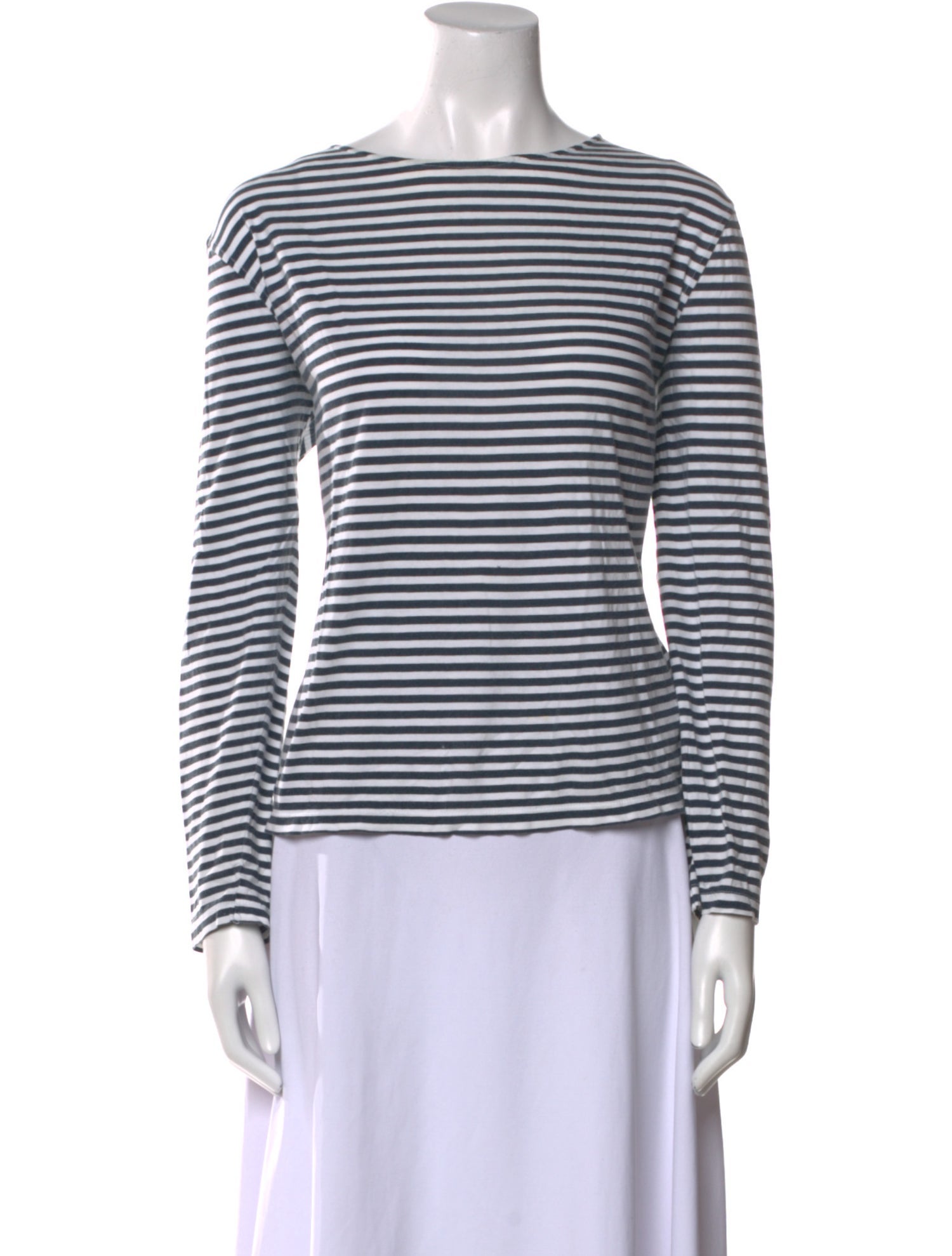 A.P.C. Striped Scoop Neck Top