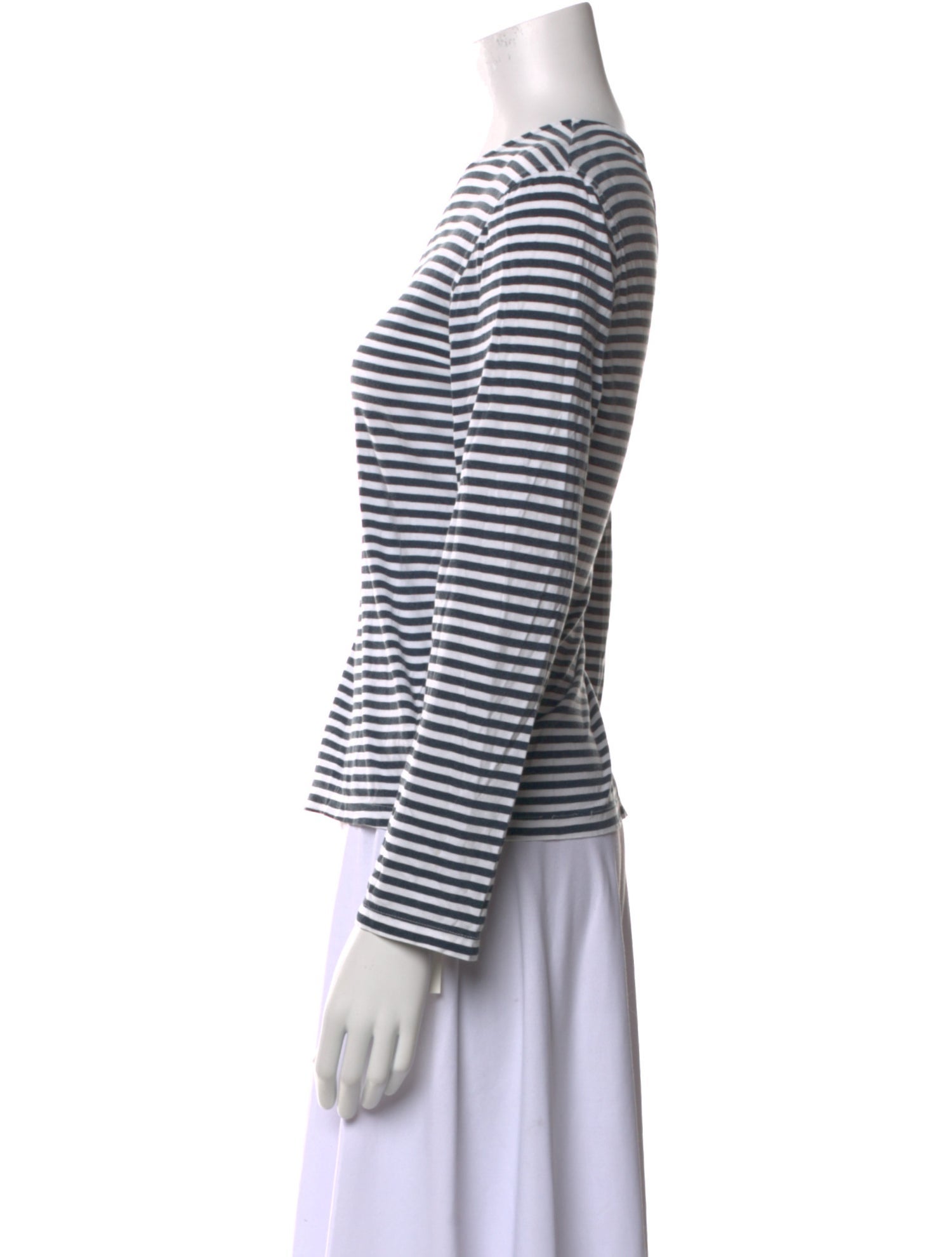 A.P.C. Striped Scoop Neck Top