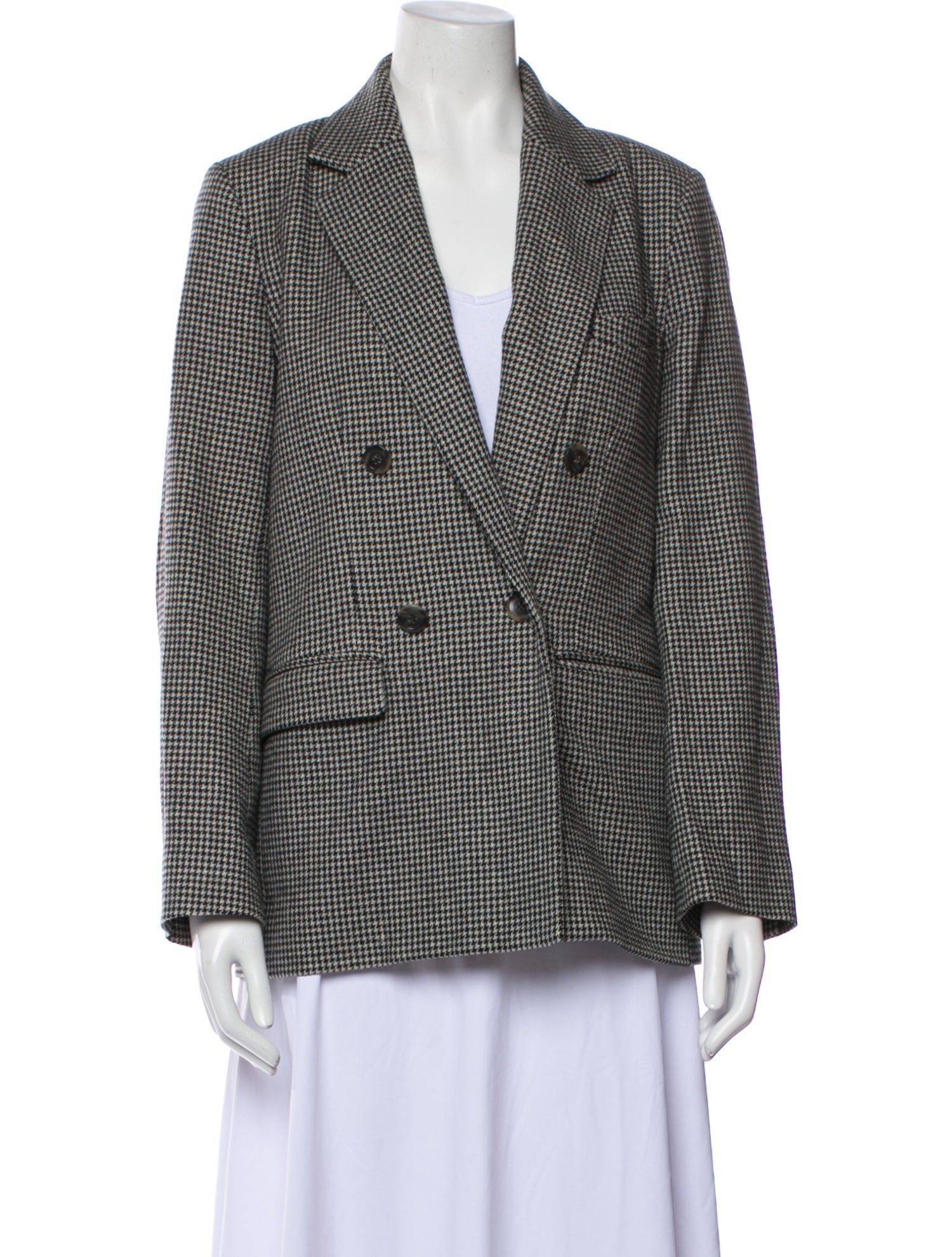 A.P.C. Wool Houndstooth Print Blazer