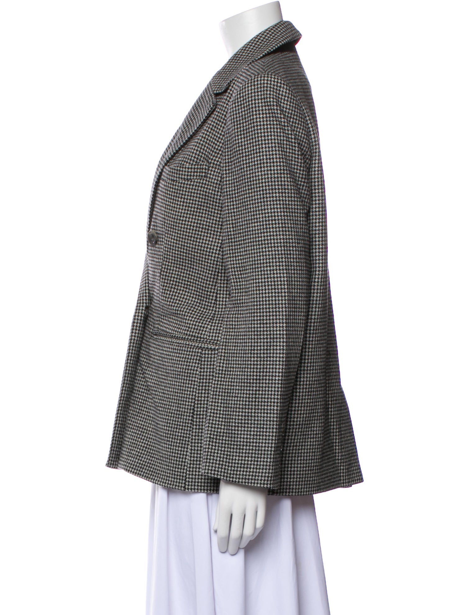 A.P.C. Wool Houndstooth Print Blazer