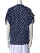 A.P.C. Polka Dot Print Mock Neck Blouse