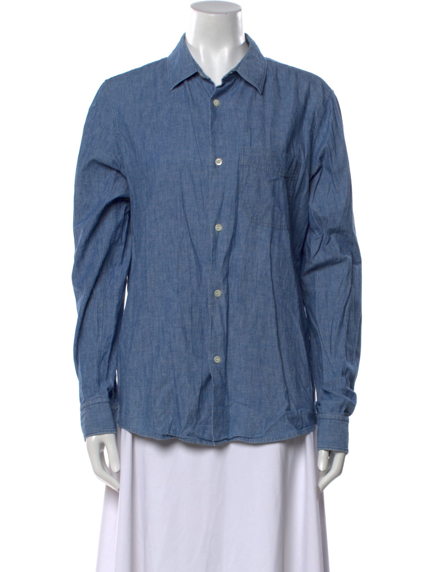 A.P.C. Long Sleeve Button-Up Top
