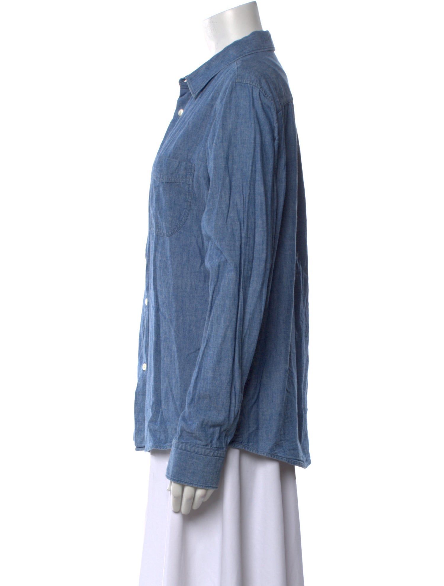 A.P.C. Long Sleeve Button-Up Top