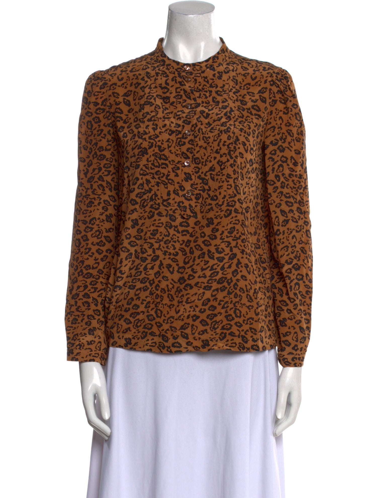 A.P.C. Silk Animal Print Blouse