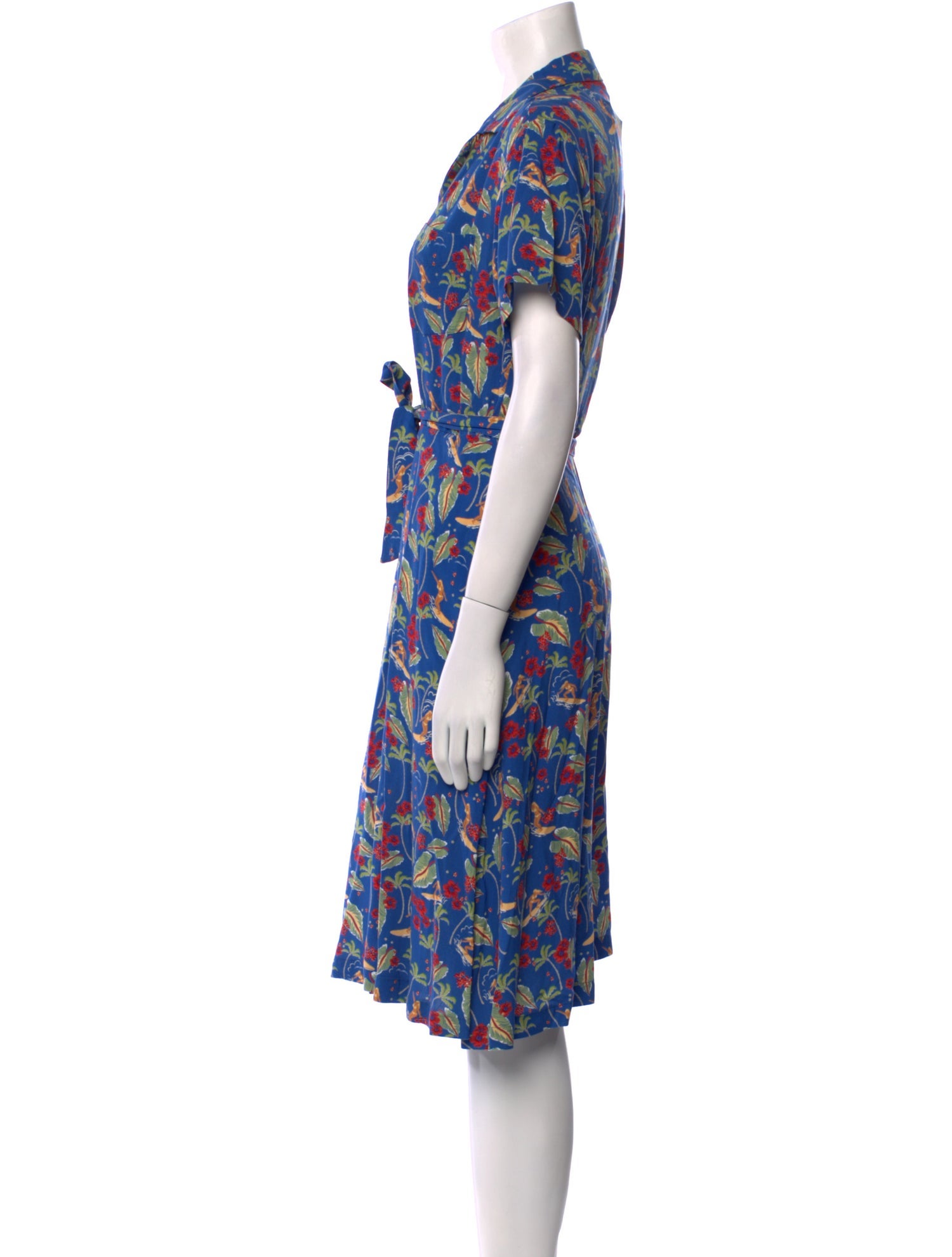 A.P.C. Floral Print Midi Length Dress