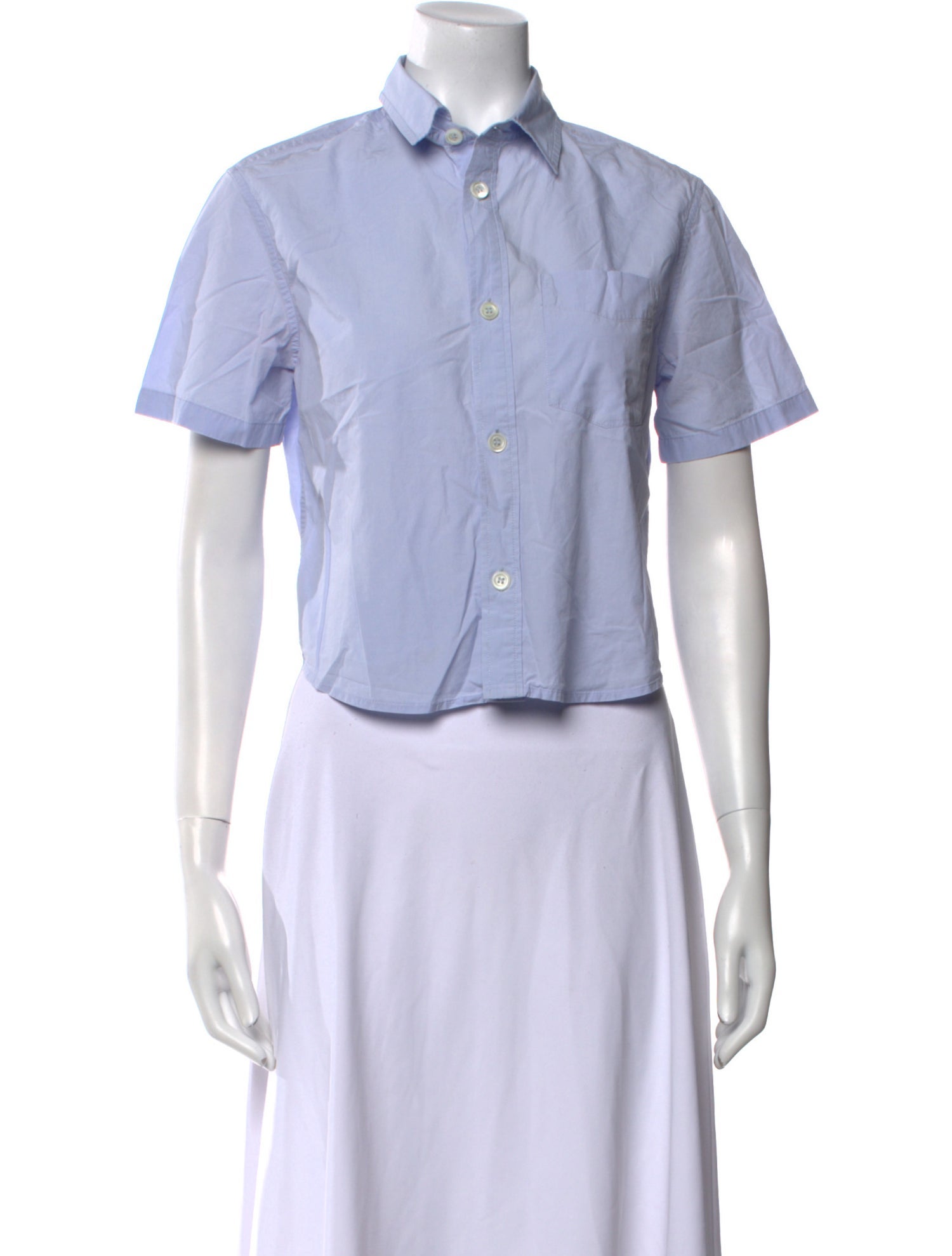 A.P.C. Short Sleeve Button-Up Top