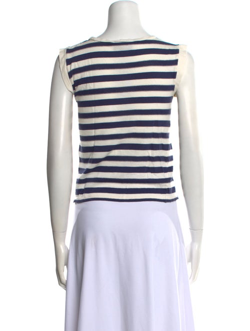 A.P.C. Striped Crew Neck Crop Top