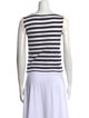 A.P.C. Striped Crew Neck Crop Top