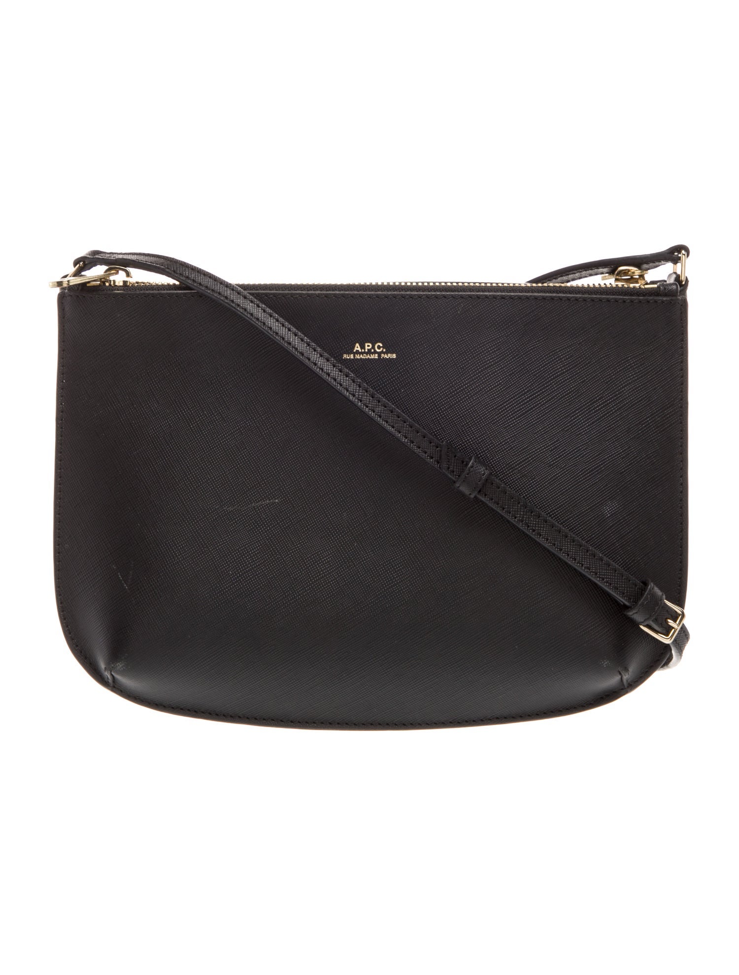 A.P.C. Saffiano Leather Crossbody Bag