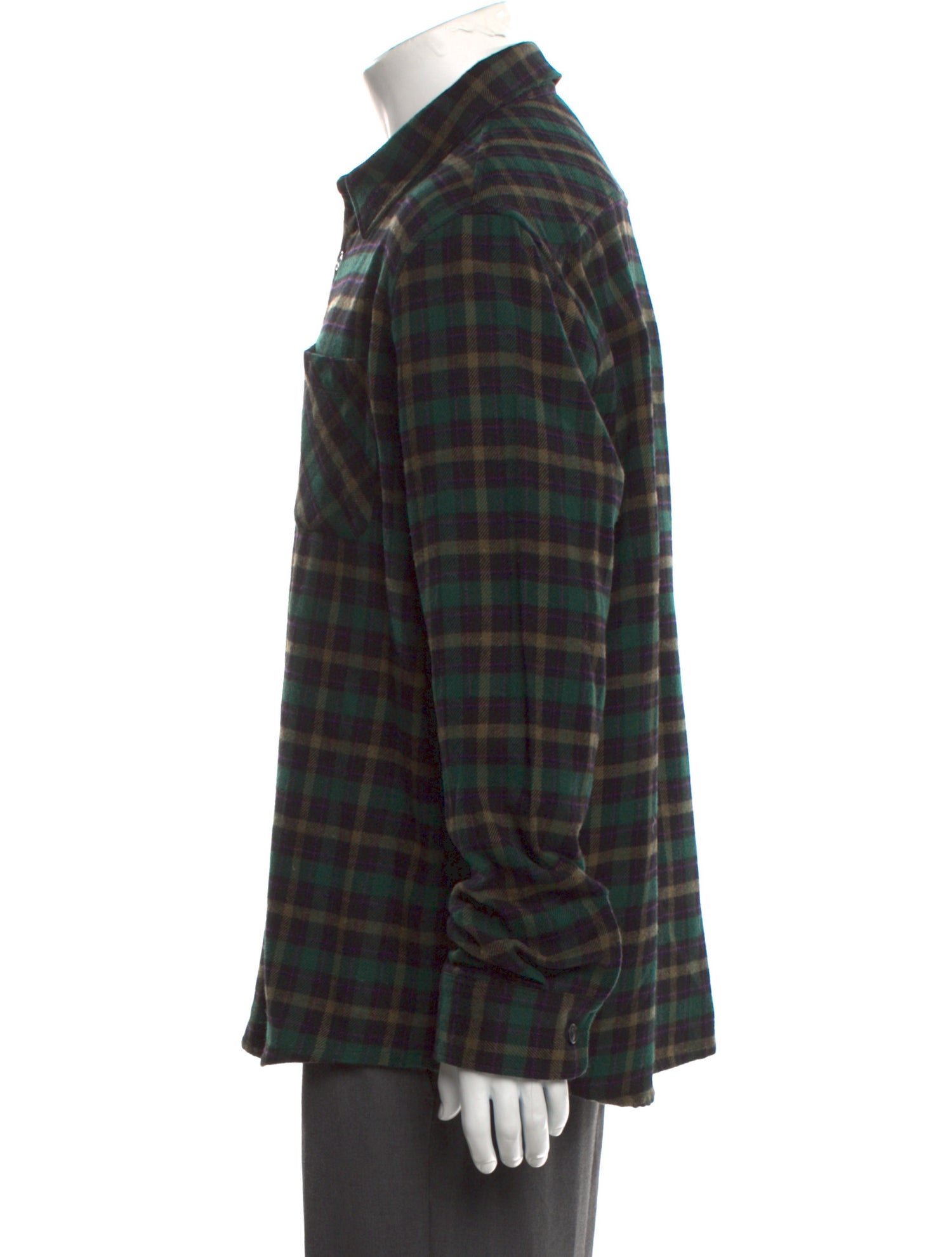 A.P.C. Plaid Print Long Sleeve Shirt