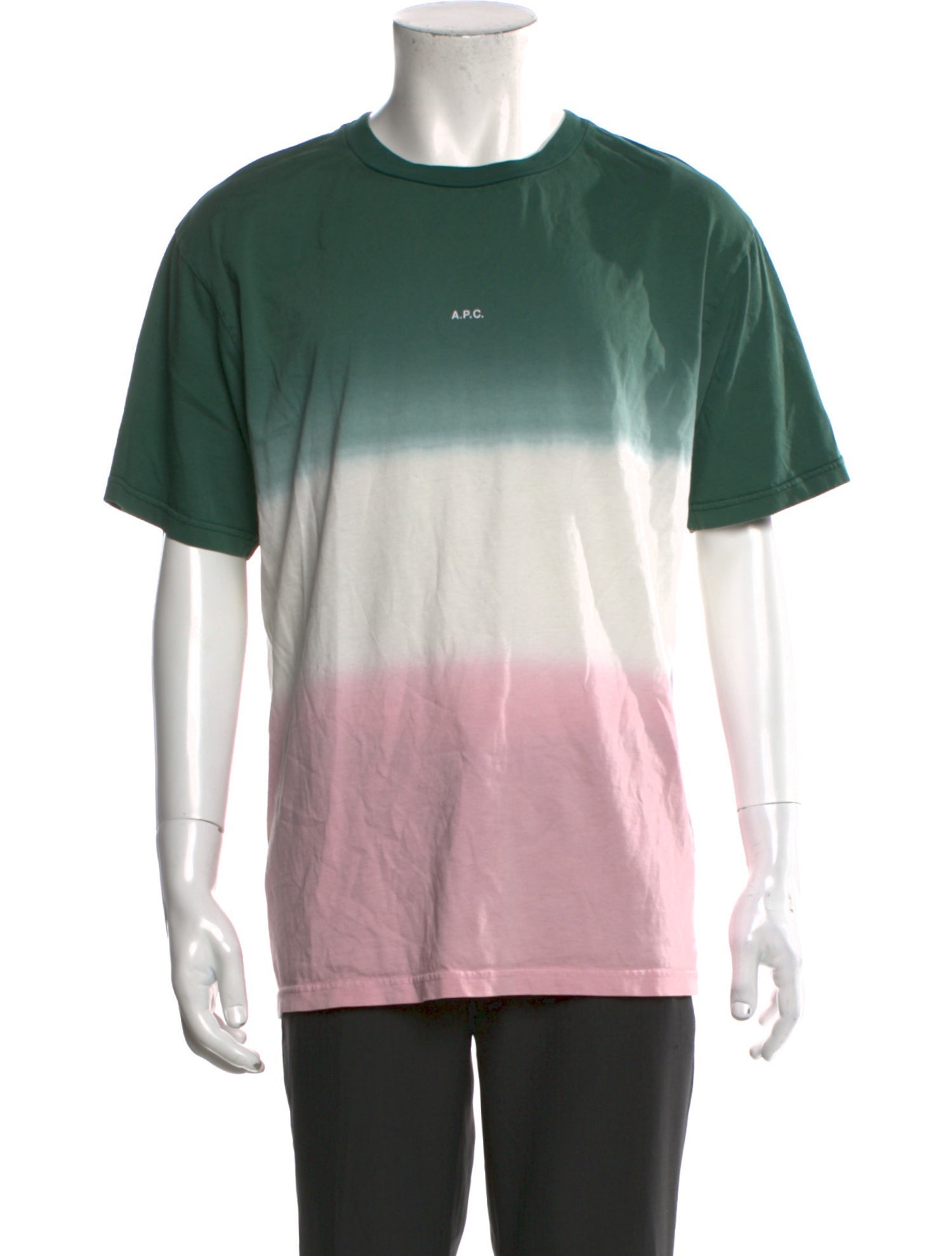 A.P.C. Colorblock Pattern Crew Neck T-Shirt