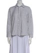A.P.C. Striped Long Sleeve Button-Up Top