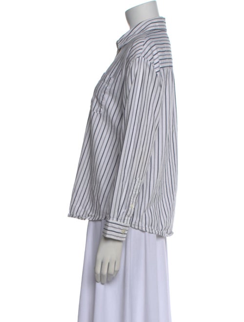 A.P.C. Striped Long Sleeve Button-Up Top