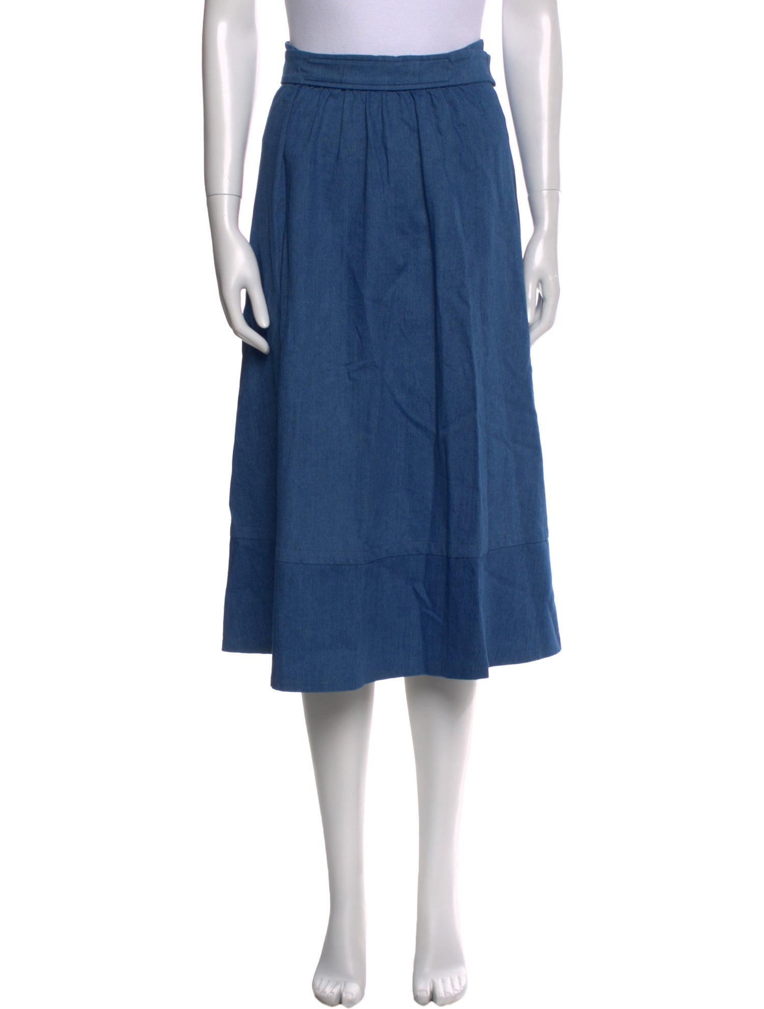 A.P.C. Ruffle Embellishment Midi Length Skirt