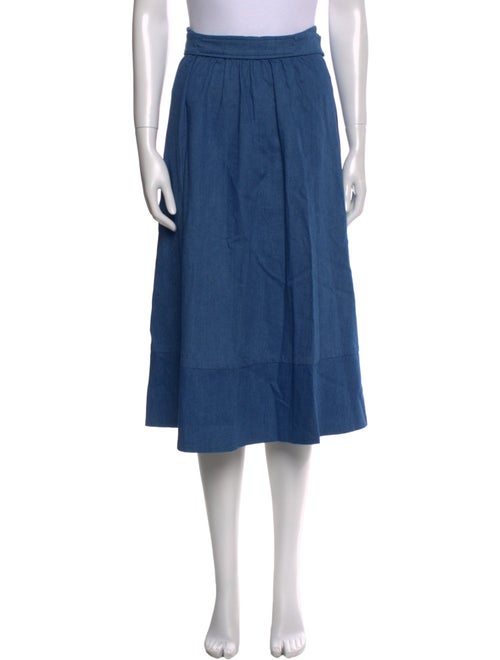 A.P.C. Ruffle Embellishment Midi Length Skirt