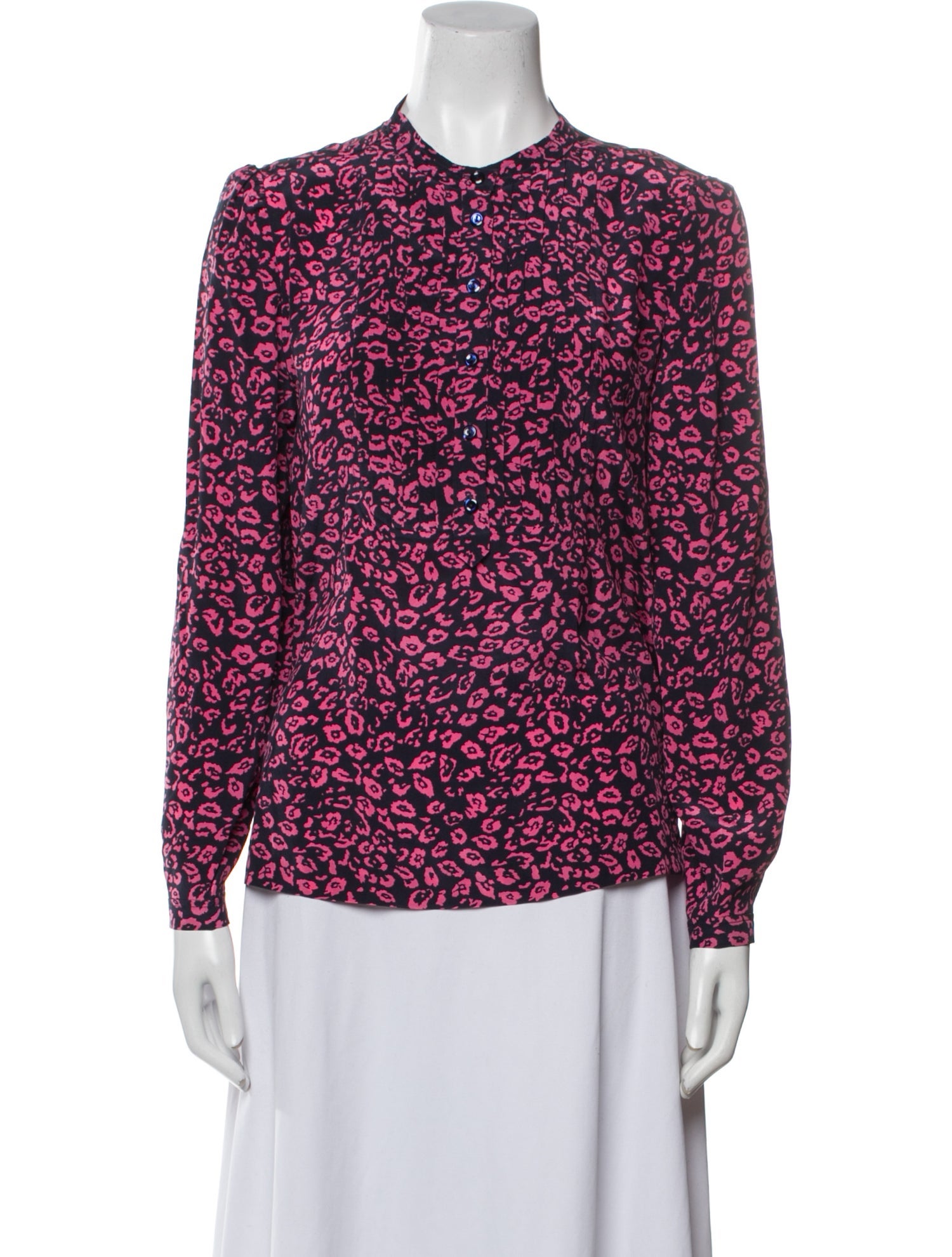 A.P.C. Silk Floral Print Blouse