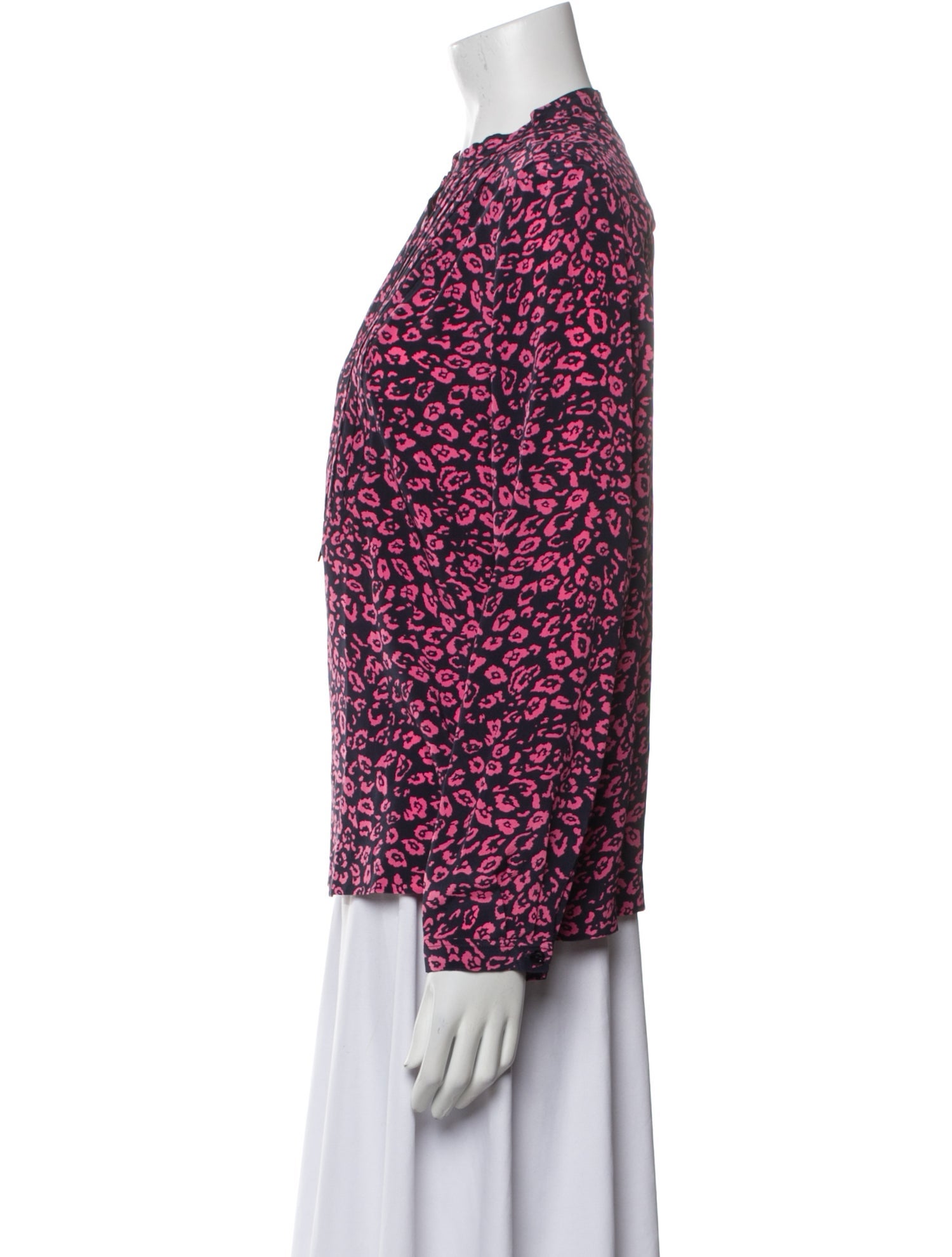 A.P.C. Silk Floral Print Blouse