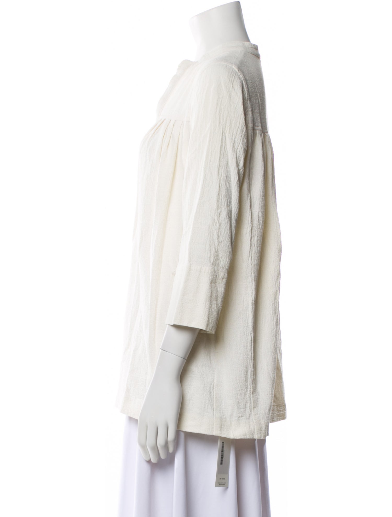 A.P.C. V-Neck Three-Quarter Sleeve Blouse