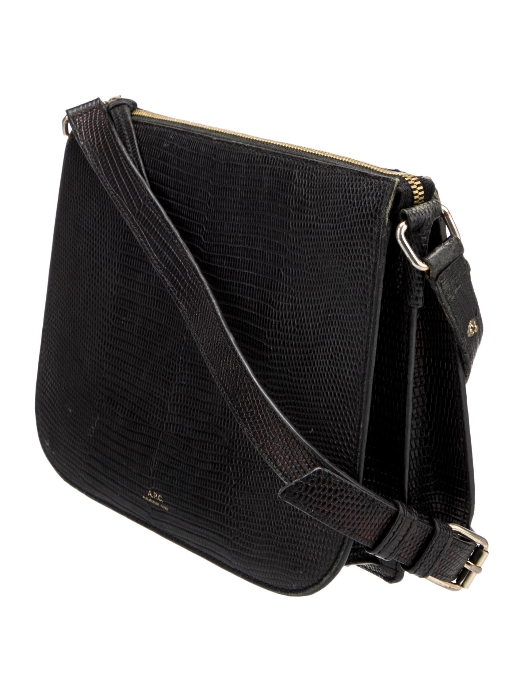 A.P.C. Embossed Leather Crossbody Bag