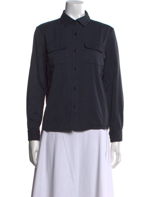 A.P.C. Long Sleeve Button-Up Top