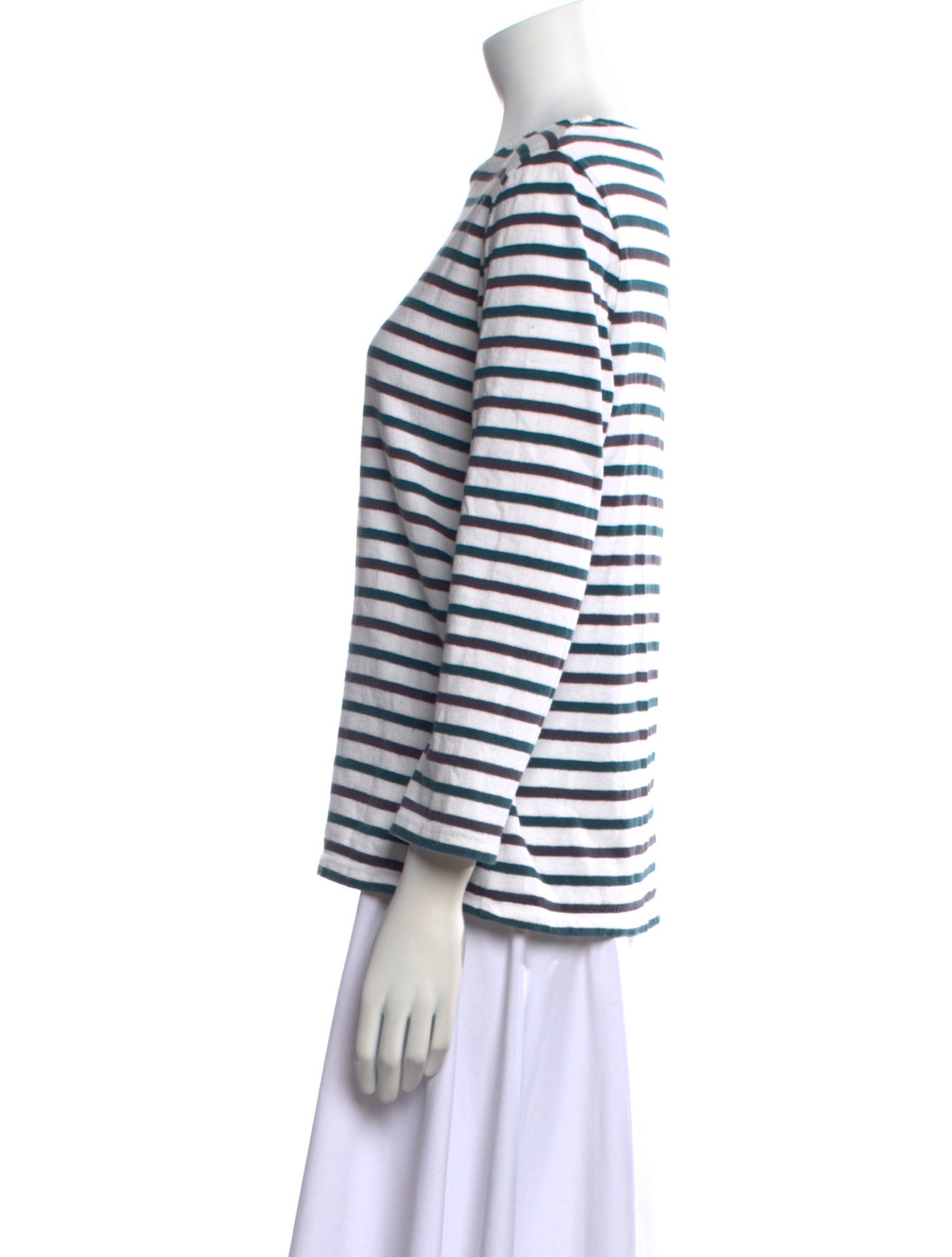 A.P.C. Striped Bateau Neckline Top