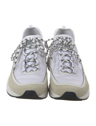 A.P.C. Suede Colorblock Pattern Sneakers