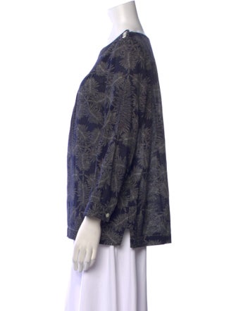 A.P.C. Printed Scoop Neck Blouse