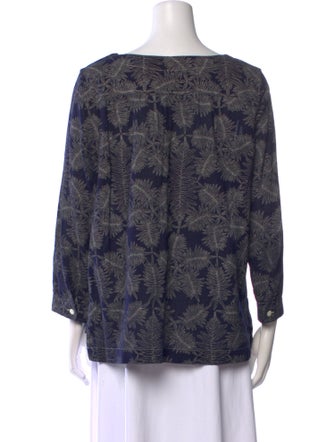A.P.C. Printed Scoop Neck Blouse