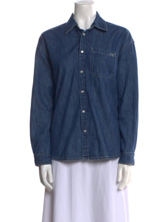 A.P.C. Long Sleeve Button-Up Top