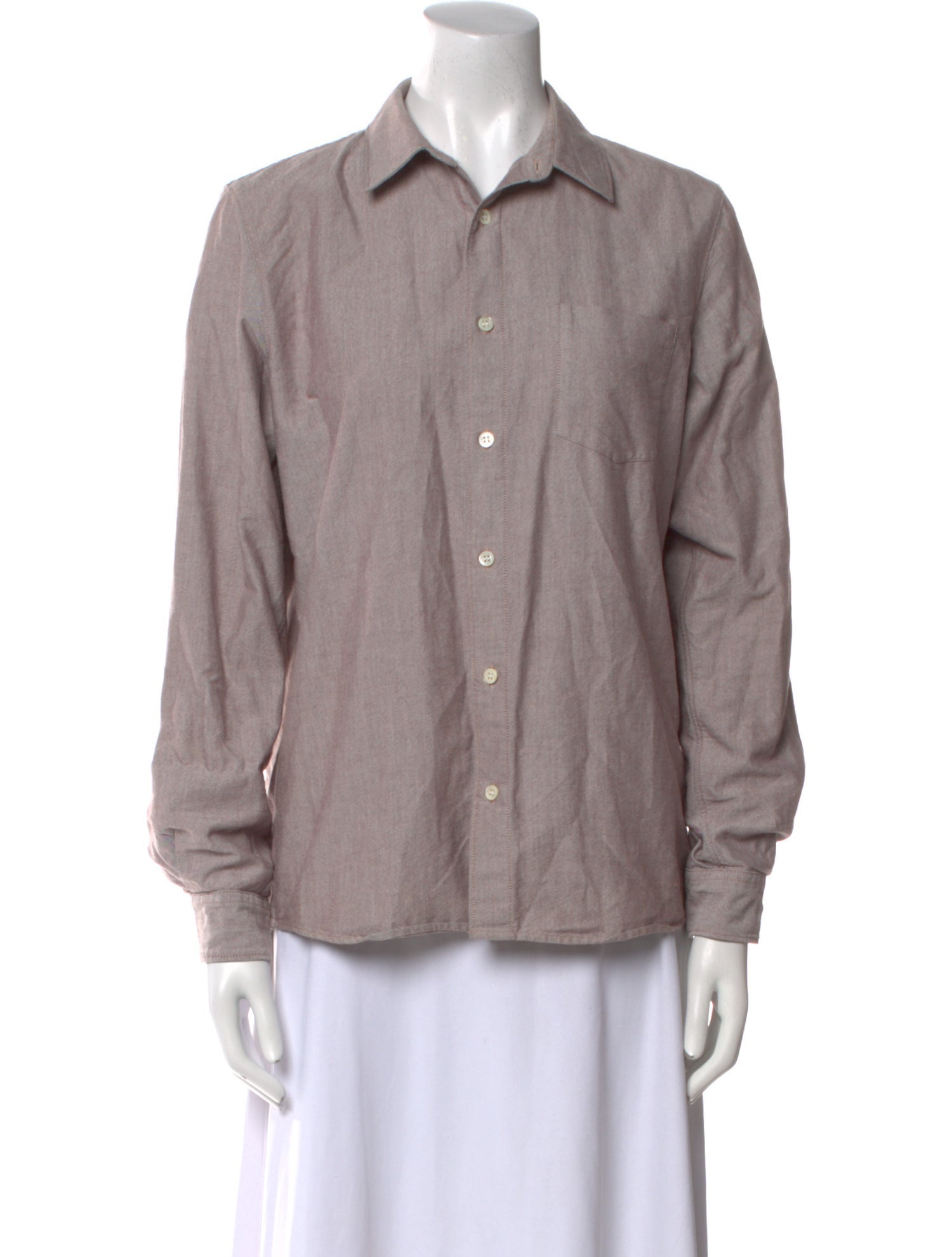 A.P.C. Long Sleeve Button-Up Top