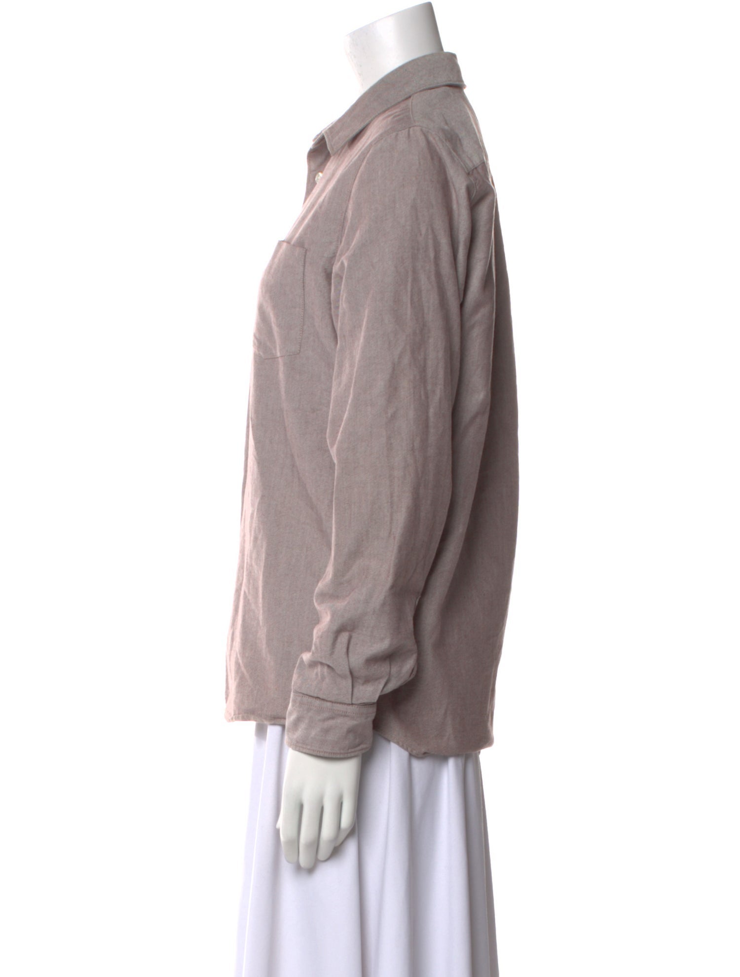 A.P.C. Long Sleeve Button-Up Top