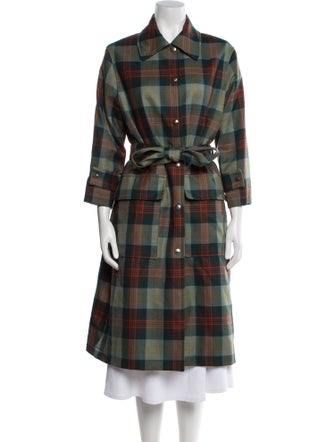 A.P.C. Wool Plaid Print Coat