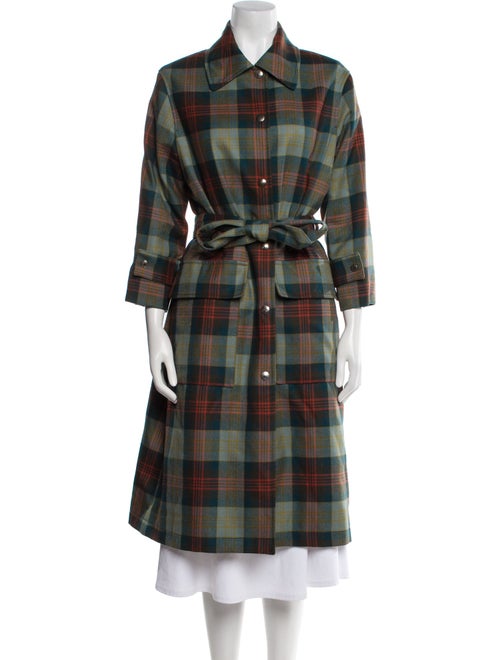 A.P.C. Wool Plaid Print Coat