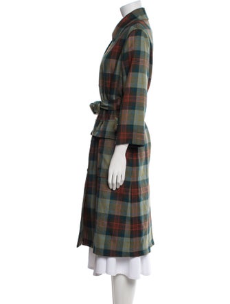 A.P.C. Wool Plaid Print Coat