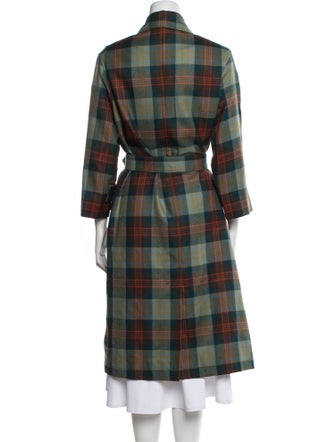 A.P.C. Wool Plaid Print Coat