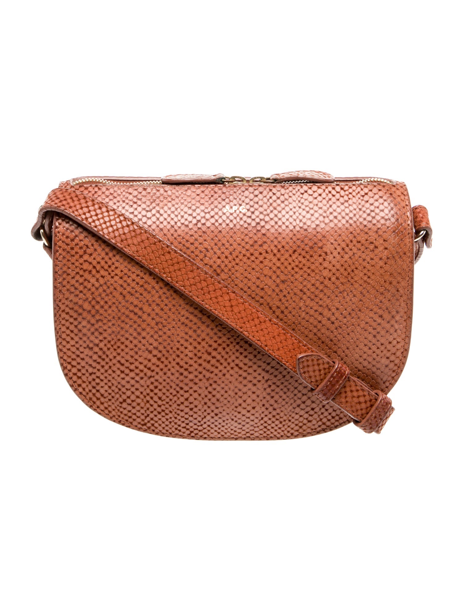 A.P.C. Embossed Leather Crossbody Bag