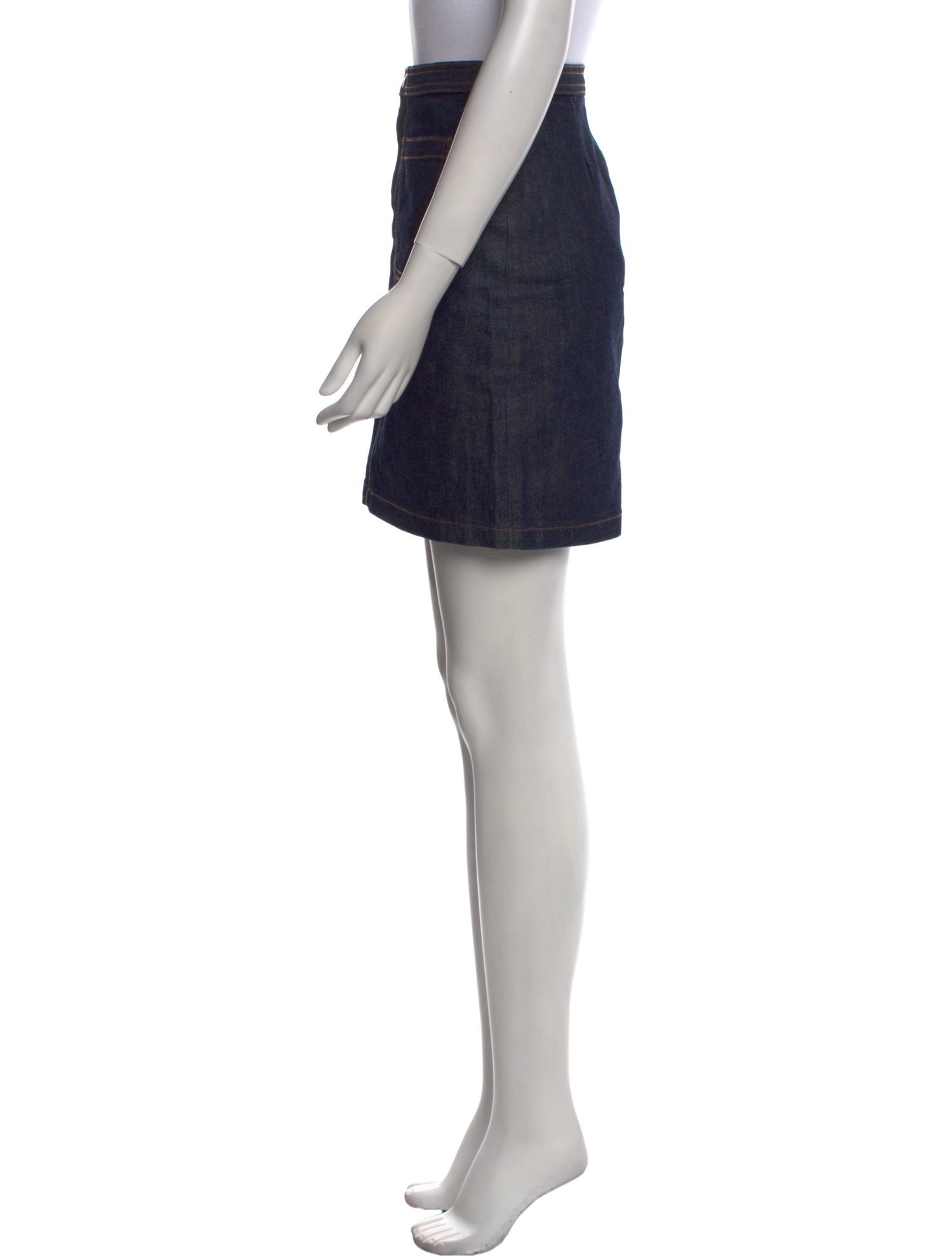 A.P.C. Distressed Accents Mini Skirt