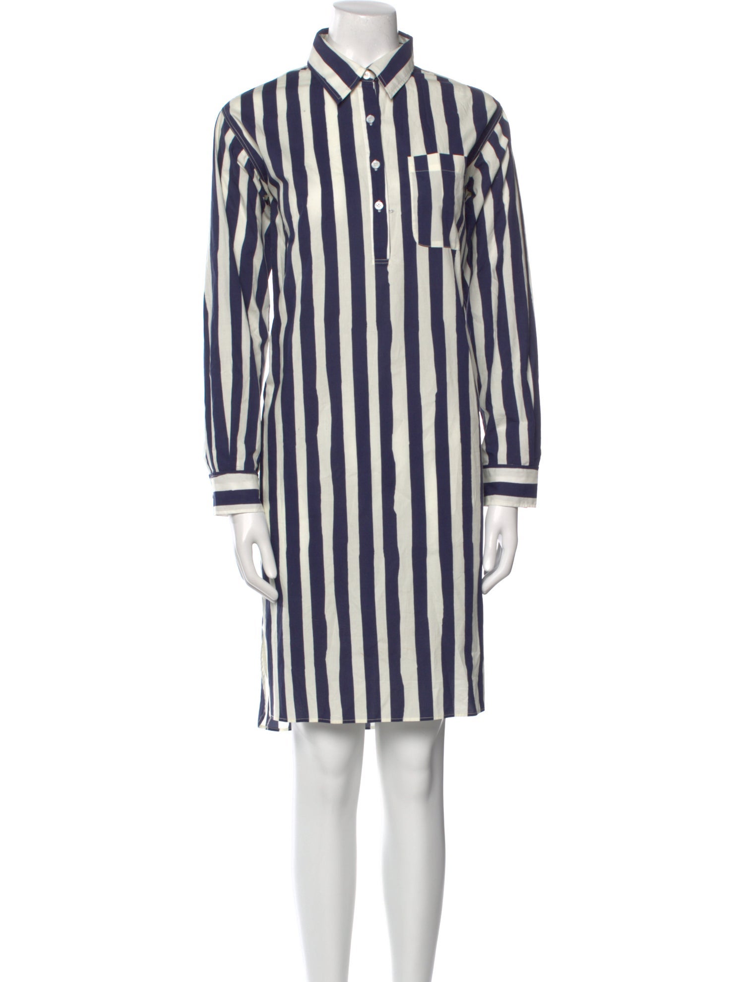 A.P.C. Striped Knee-Length Dress