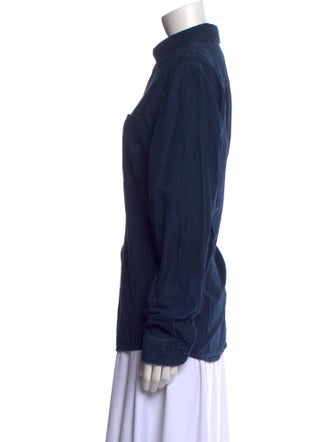 A.P.C. Long Sleeve Button-Up Top