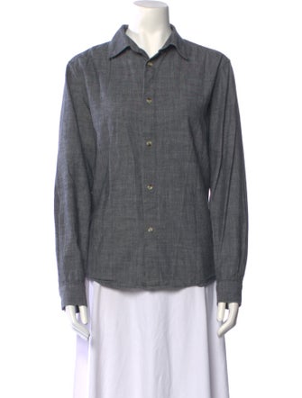 A.P.C. Long Sleeve Button-Up Top