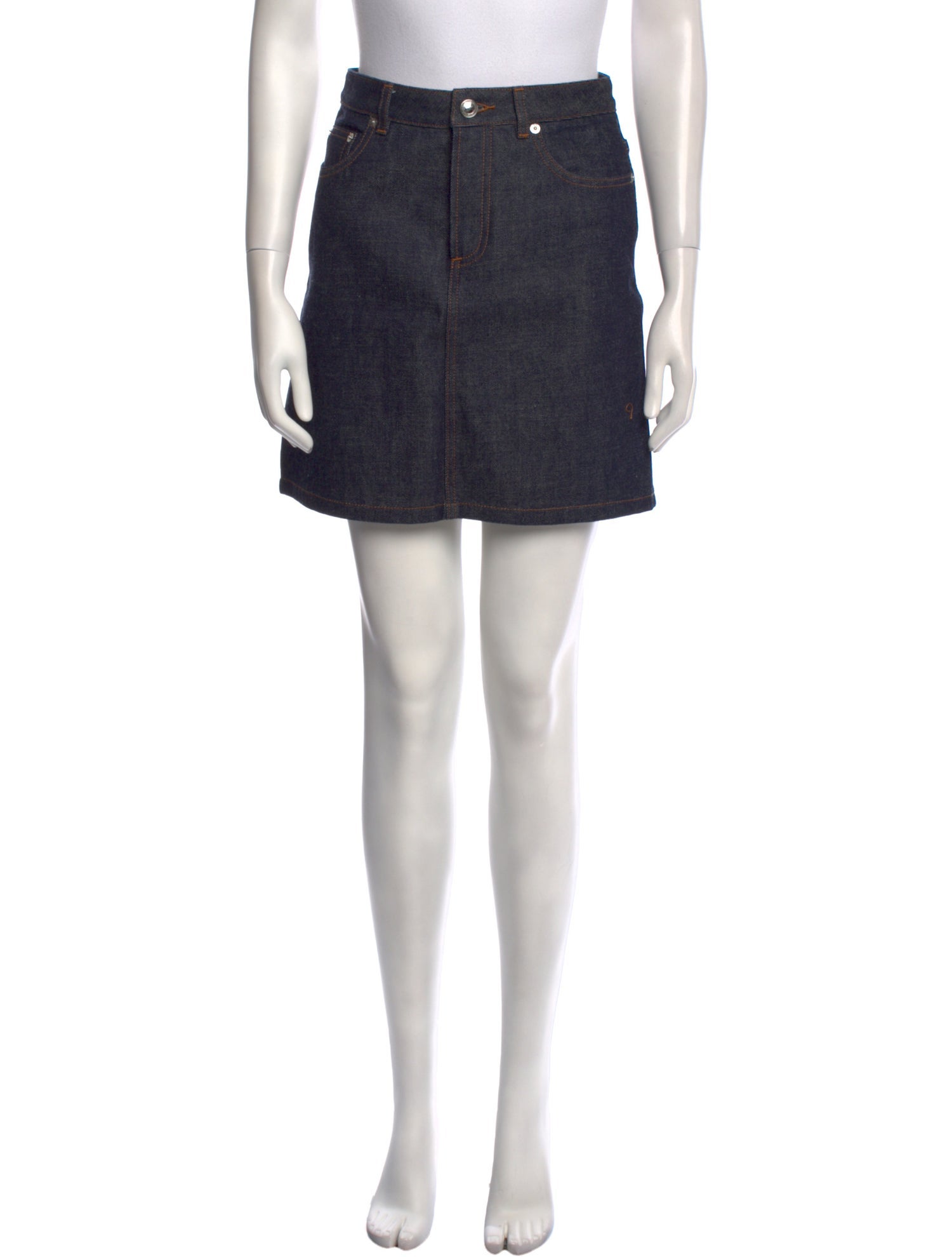 A.P.C. Distressed Accents Mini Skirt