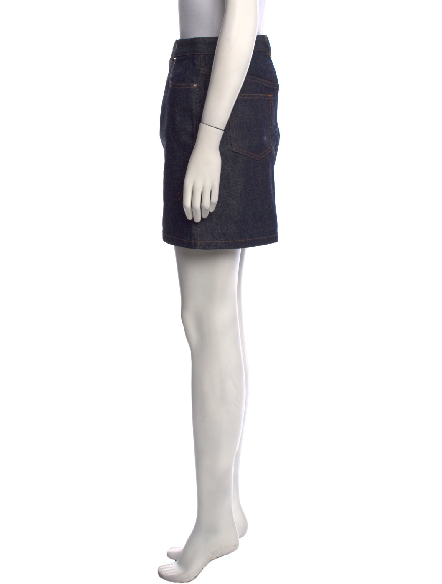 A.P.C. Distressed Accents Mini Skirt